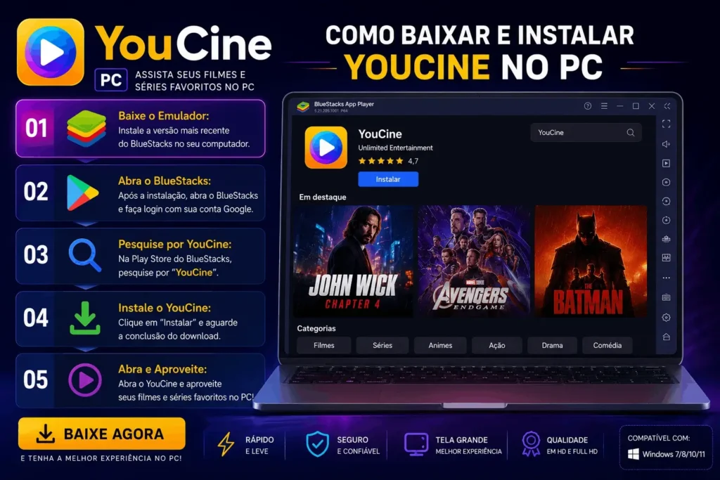 youcine pc download instruction